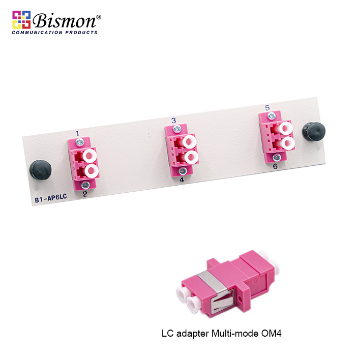 6 LC Snap-in adapter plate Multi-mode(OM4) duplex Full set